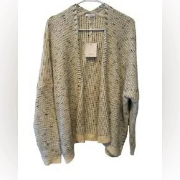 SIONI NEW WOMENS IVORY BLACK SWEATER CARDIGAN FALL WINTER CASUAL TOP SHIRT SZ L - Picture 1 of 5